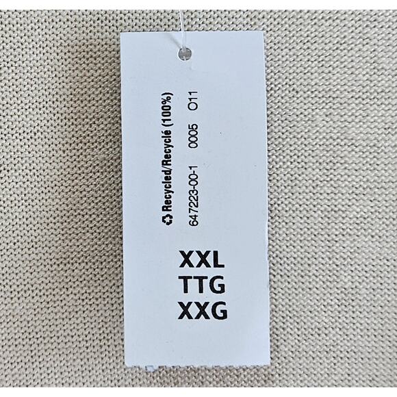 OLD NAVY Women XXL Cardigan Sweater Cream Black Sequin Dots Cotton Blend 48" NEW - Picture 4 of 9